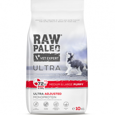 Raw Paleo Ultra Puppy Medium/Large Beef sausas maistas jauniems vidutinių/didelių veislių šuniukams su jautiena 10kg